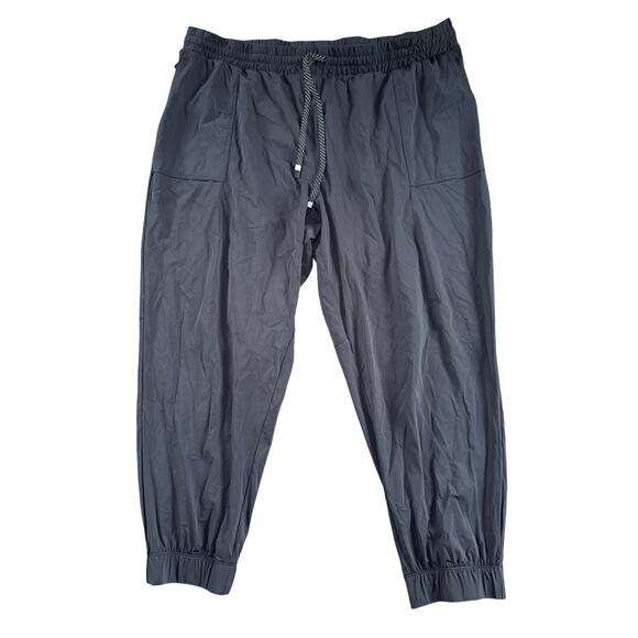 Fabletics black jogger sweatpants womens 3X workout comfort breathable hiking - Picture 1 of 9